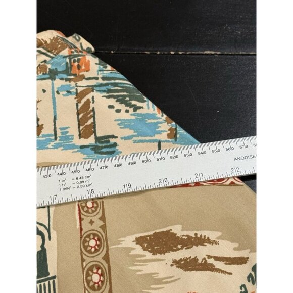 Vintage Kate Hill Size 10P Venice Italy Print Silk Blend Travel Artsy Midi Skirt - Picture 13 of 15